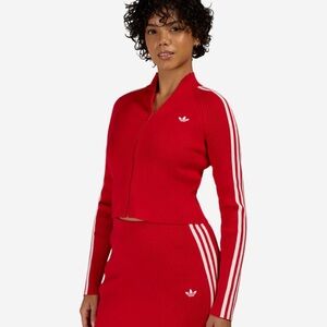 Adidas 3-Stripes slim knit track top